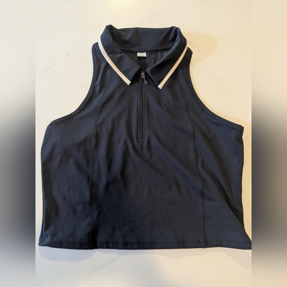 Old Navy Tops - Old Navy Powersoft Go Dry Blue Sleeveless Collared Athletic Top, Size L, NWT
